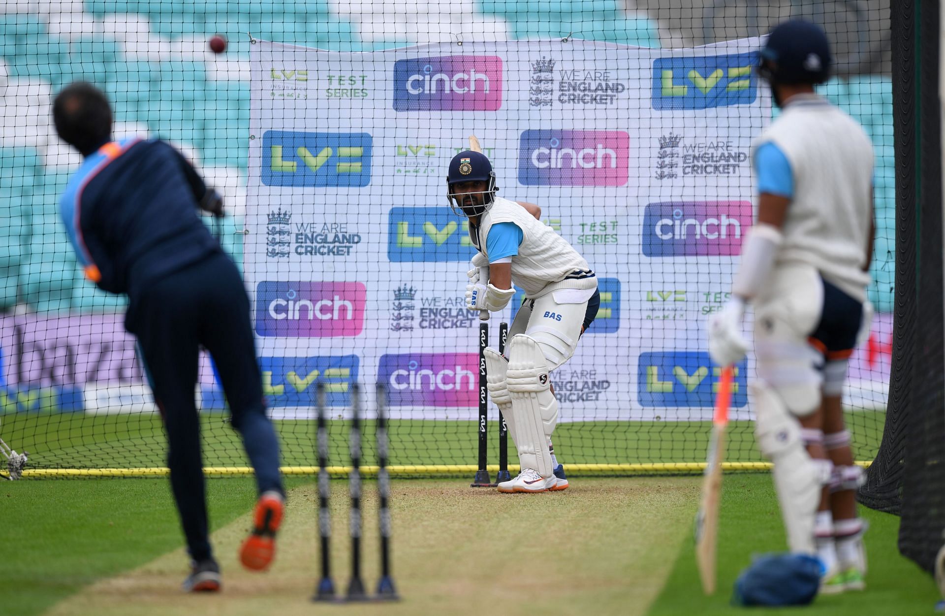 Ajinkya Rahane batting in the nets